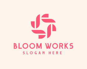 Geometric Beauty Flower logo design