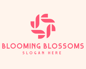 Geometric Beauty Flower logo design