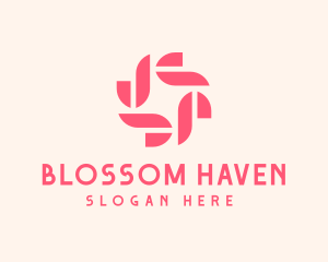 Geometric Beauty Flower logo design