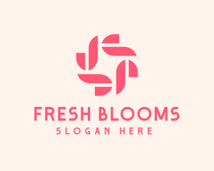 Geometric Beauty Flower logo design