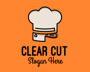 Chef Hat Chopping Knife logo design