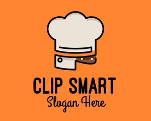 Chef Hat Chopping Knife logo design