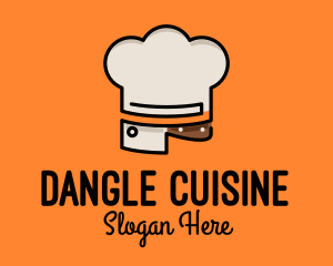 Chef Hat Chopping Knife logo design