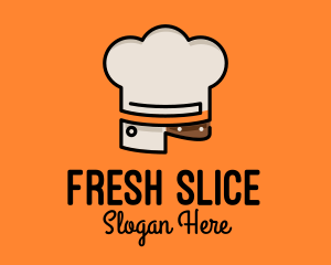 Chef Hat Chopping Knife logo design