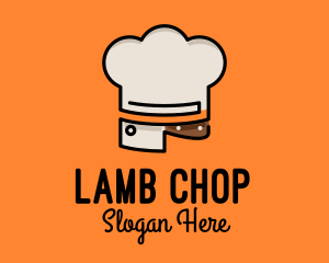 Chef Hat Chopping Knife logo design