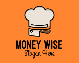 Chef Hat Chopping Knife logo design