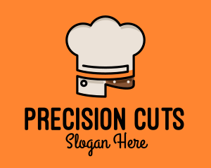 Chef Hat Chopping Knife logo design