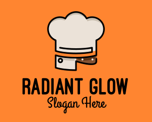 Chef Hat Chopping Knife logo design