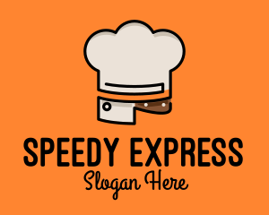 Chef Hat Chopping Knife logo design