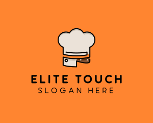 Chef Hat Chopping Knife logo design