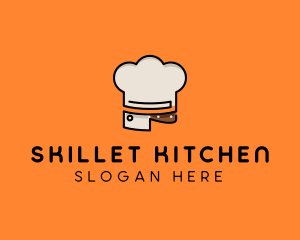 Chef Hat Chopping Knife logo design