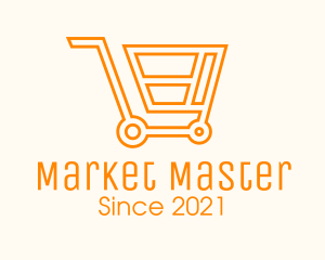 Market Grocery Cart  logo design