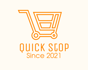 Market Grocery Cart  logo design