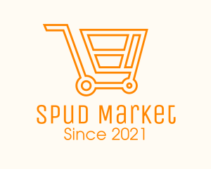 Market Grocery Cart  logo design