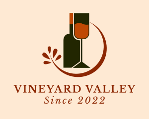 Winery Vineyard Bottle  logo