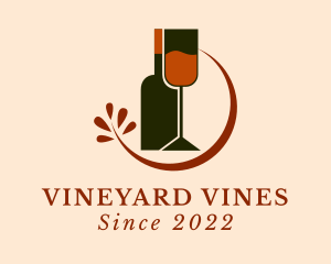 Winery Vineyard Bottle  logo design