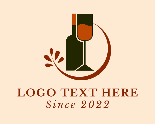 Winery Vineyard Bottle  logo