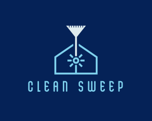 Clean Home Broom logo design