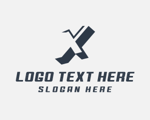 Modern Slant Letter X logo