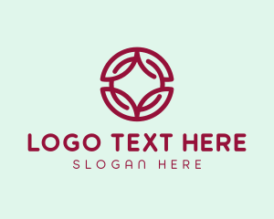 Abstract Floral Wreath logo