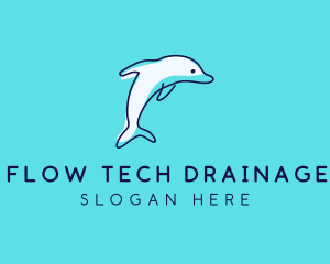 Ocean Dolphin Waterpark logo design