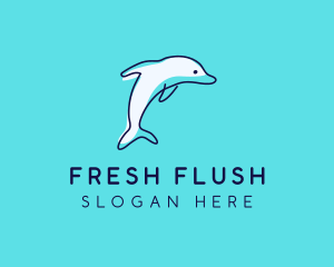 Ocean Dolphin Waterpark logo design