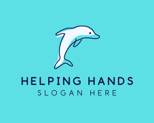 Ocean Dolphin Waterpark logo design