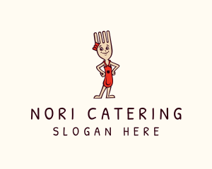 Fork Girl Diner logo design