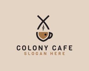 Fish Coffee Cafe logo design