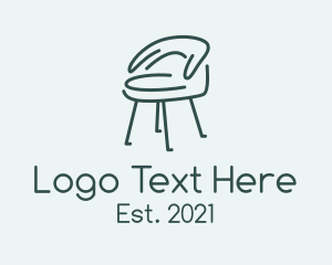 Modern Chair Outline logo