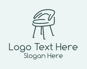 Modern Chair Outline Logo