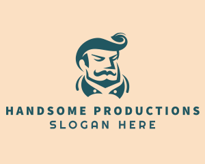 Retro Barber Guy logo