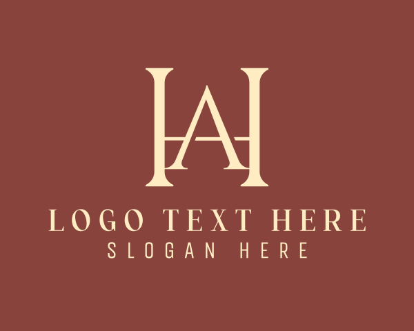 Letter Ah logo example 4