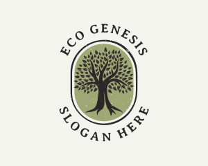 Eco Nature Tree logo design