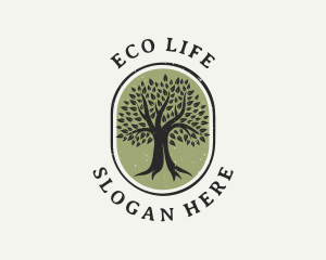 Eco Nature Tree logo design