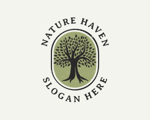 Eco Nature Tree logo design