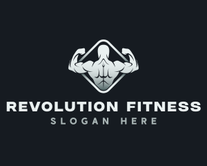 Muscle Fitness Gym logo design