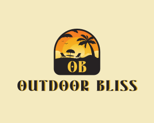 Beach Resort Vacation logo design