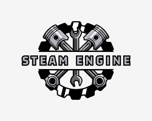 Piston Engine Wrench logo design