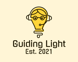 Tech Support Light Bulb  logo design