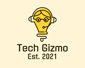 Tech Support Light Bulb  logo design