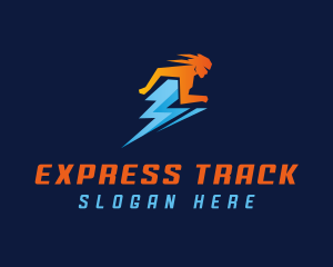 Fast Human Lightning logo design