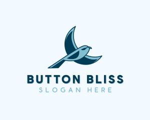 Blue Bird Flying logo design