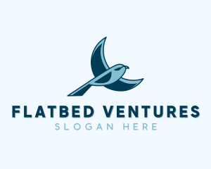 Blue Bird Flying logo design