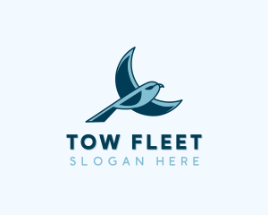 Blue Bird Flying logo design