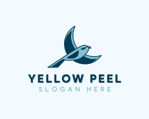 Blue Bird Flying logo design