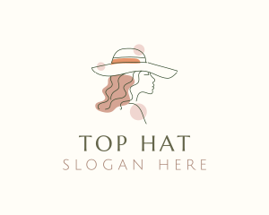 Lady Fashion Hat logo design