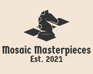 Horse Chess Piece logo design