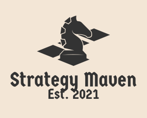 Horse Chess Piece logo design