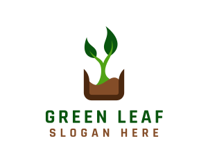 Natural Organic Plant logo design